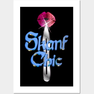 Skanf Chic - No Spin Throwing Knife Kiss - Blue Posters and Art